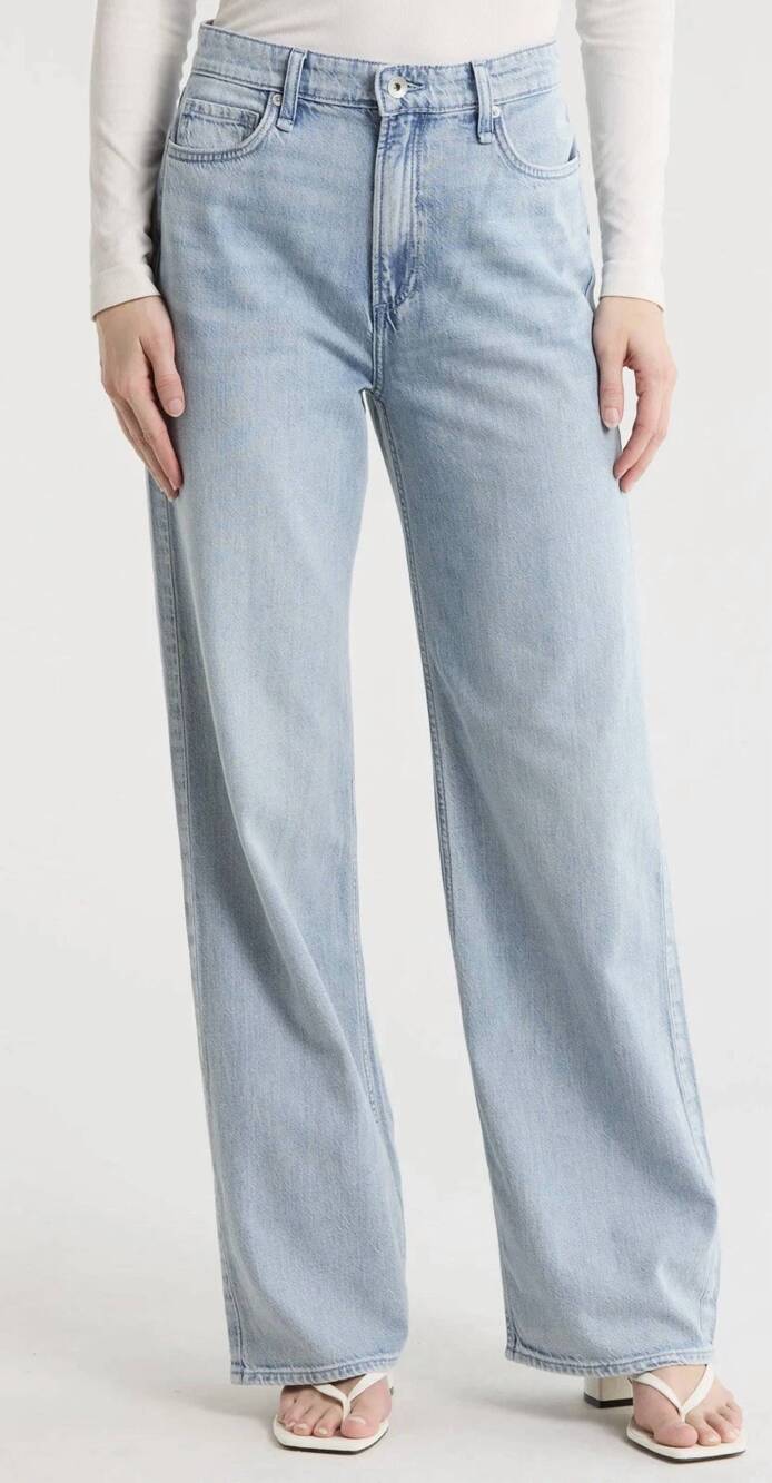 NEW RAG & BONE lori high rise wide leg pants in blue
